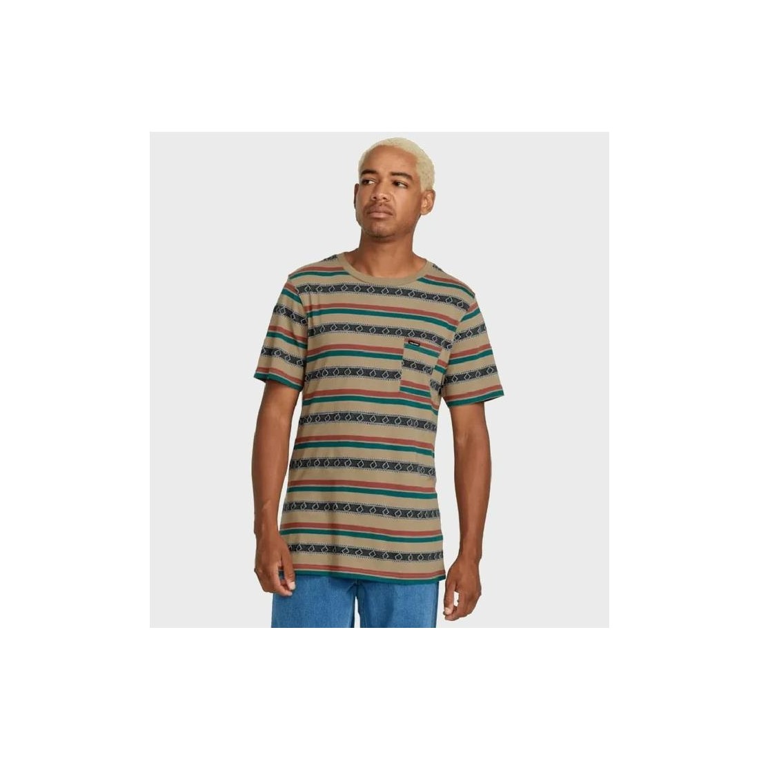 VOLCOM TACTION CREW TEE MULTICOLOR