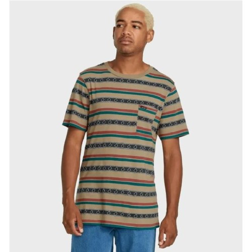 VOLCOM TACTION CREW TEE MULTICOLOR