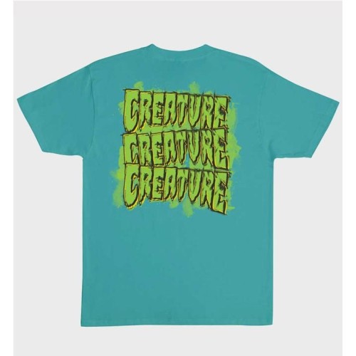 CREATURE LOGO SPILL TEE AZUL TURQUESA