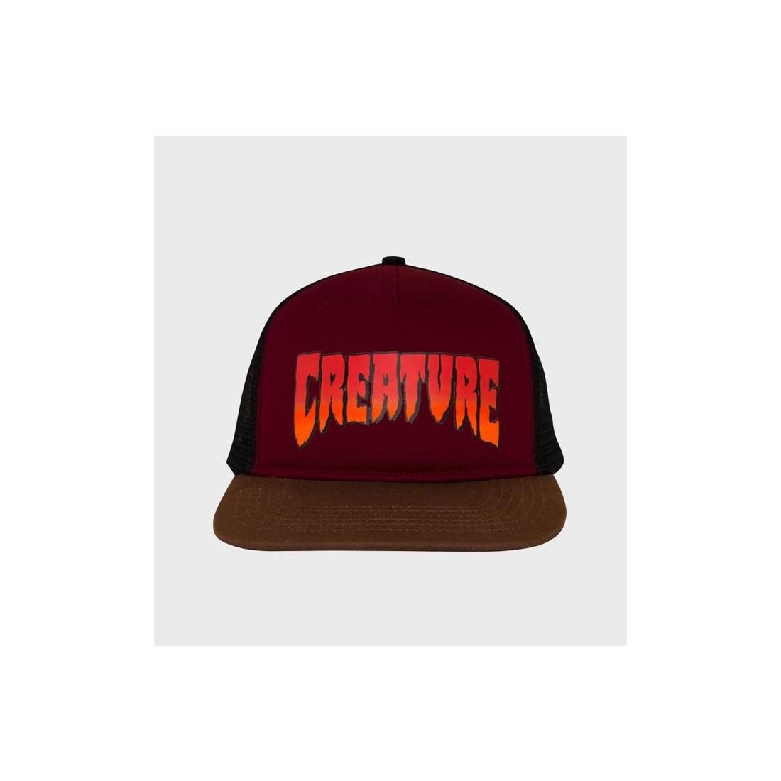 CREATURE LOGO MESH TRUCKER CAP GRANATE