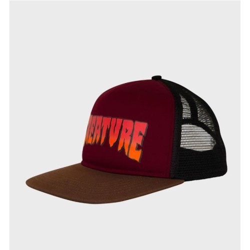 CREATURE LOGO MESH TRUCKER CAP GRANATE 2