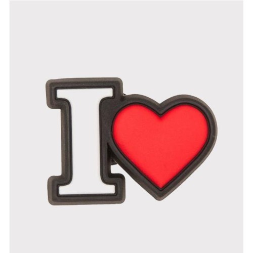 CROCS JIBBITZ I HEART ROJO
