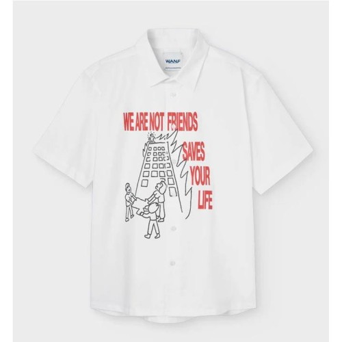 WE ARE NOT FRIENDS SAVE LIFE BLANCO