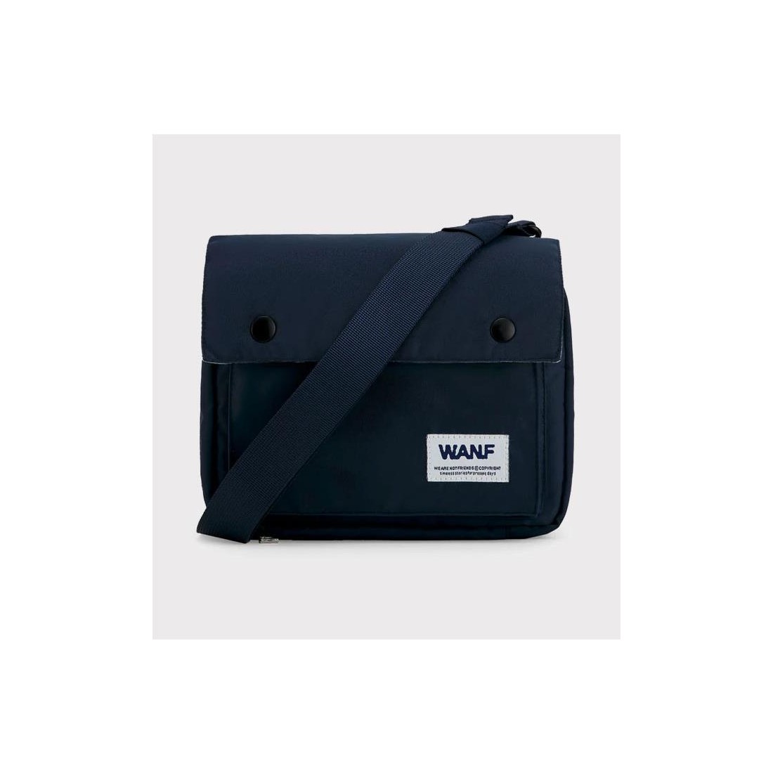 WE ARE NOT FRIENDS CROSS BAG AZUL CLARO