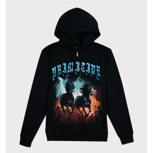 PRIMITIVE STORM ZIP UP HOOD NEGRO