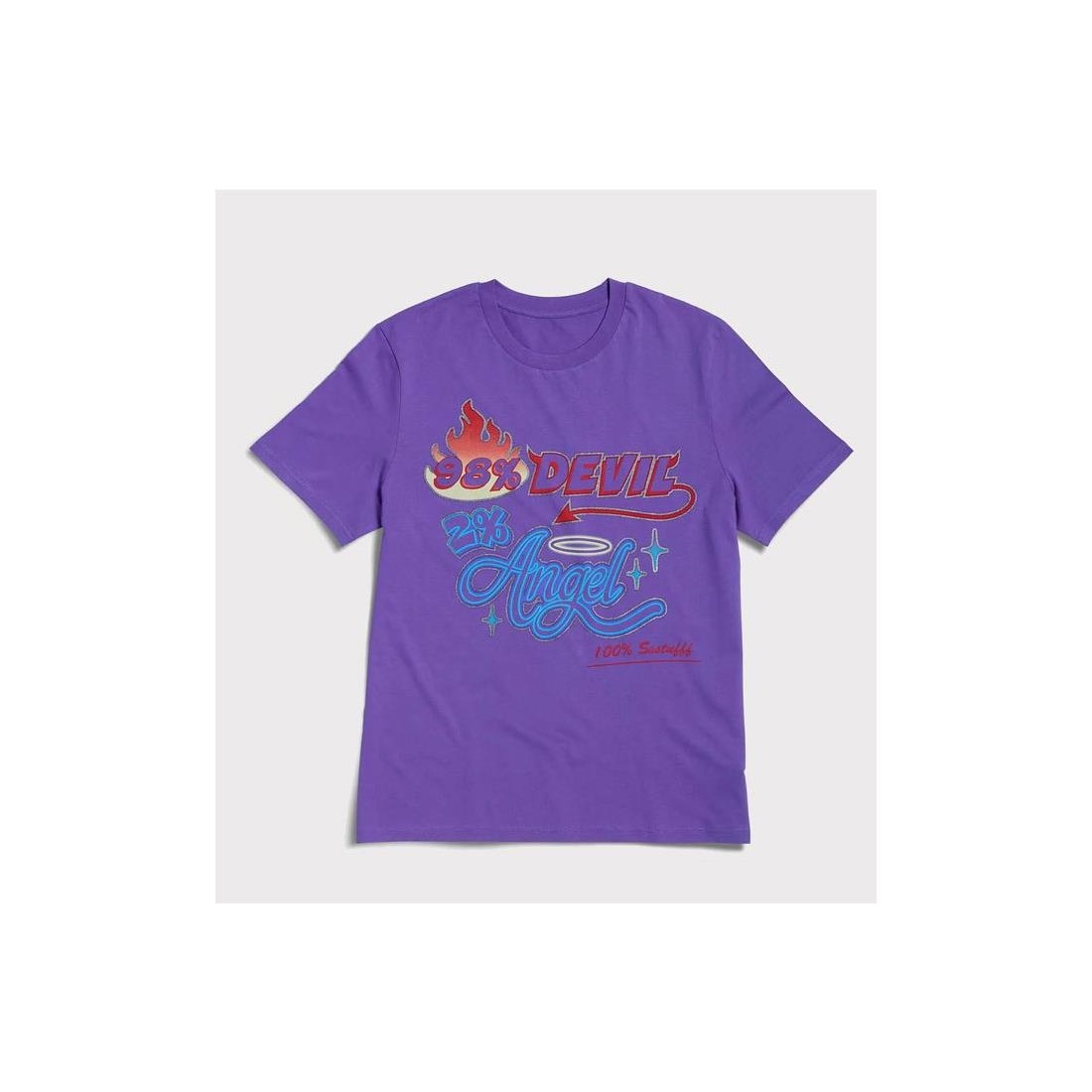SSSTUFFF DEVIL ANGEL TEE VIOLETA