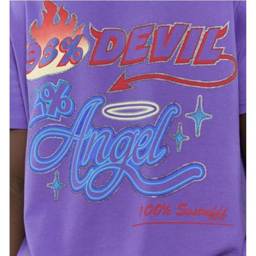 SSSTUFFF DEVIL ANGEL TEE VIOLETA 2