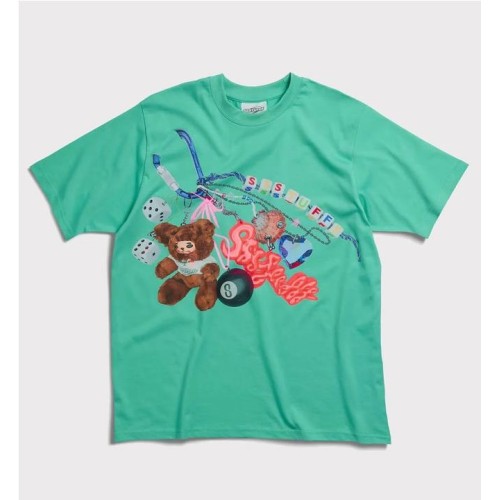 SSSTUFFF CUTE CHAIN TEE VERDE CLARO