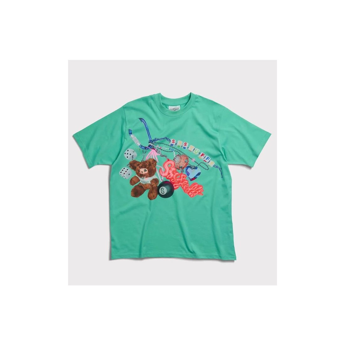 SSSTUFFF CUTE CHAIN TEE VERDE CLARO