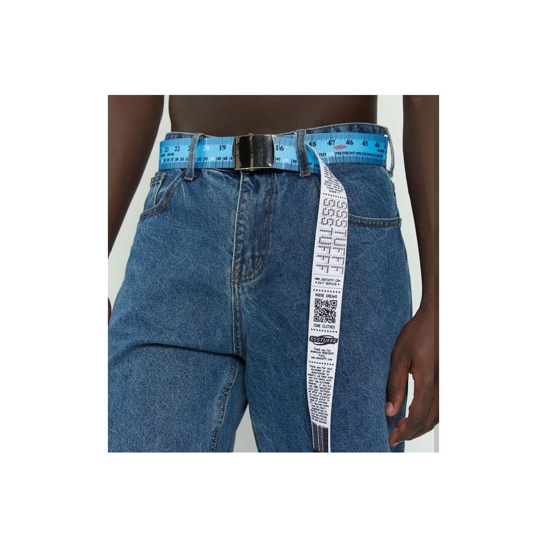 SSSTUFFF REVER TICKET BELT AZUL CLARO