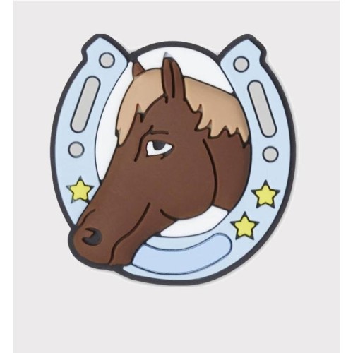 CROCS JIBBITZ HORSE GIRL BADGE MARRON