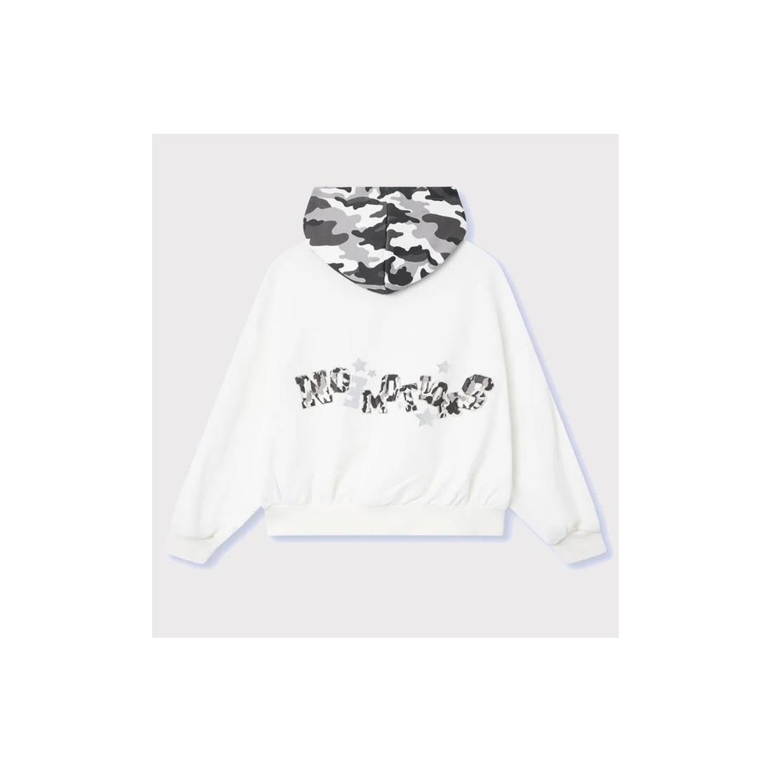 NOEMOTIONS CAMO HOODIE BLANCO