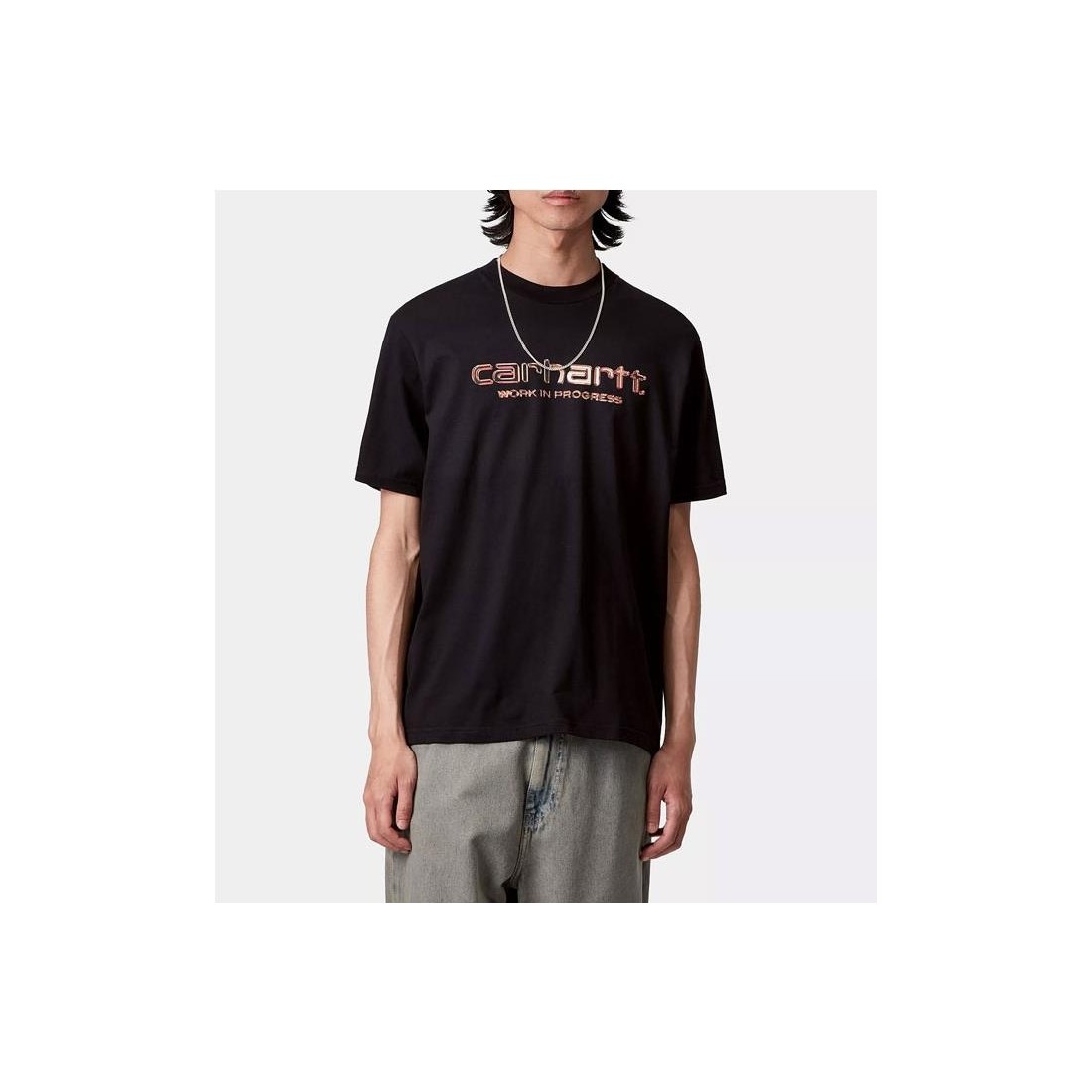 CARHARTT WIP SOLAR SCRIPT TEE NEGRO