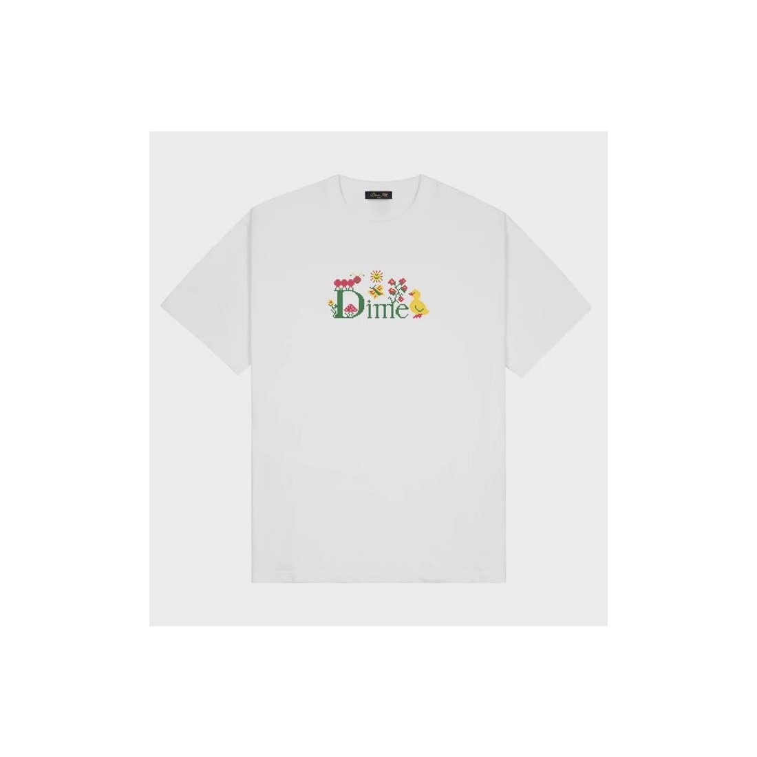 DIME CLASSIC CROSS STICHT TEE BLANCO