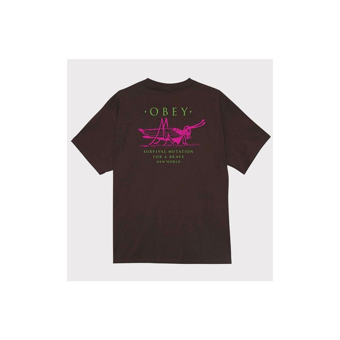 OBEY MUTANT GRASSHOPPER TEE MARRON