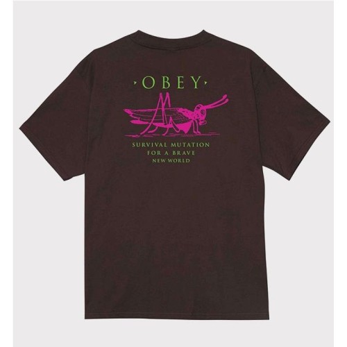 OBEY MUTANT GRASSHOPPER TEE MARRON