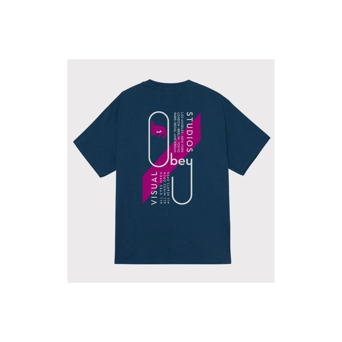 OBEY VISUAL STUDIOS TEE AZUL