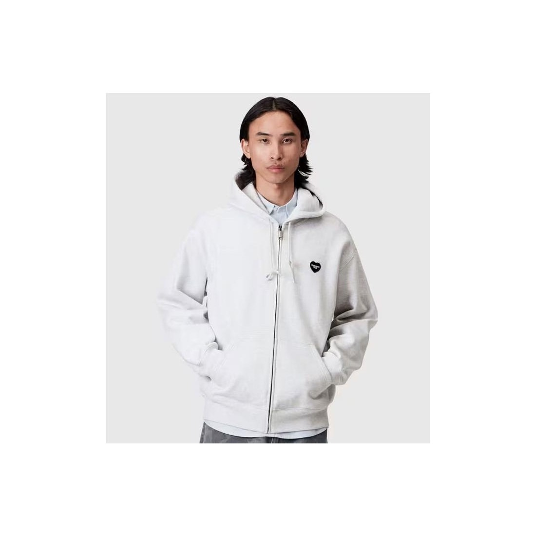 CARHARTT WIP HEART II HOOD JKT GRIS