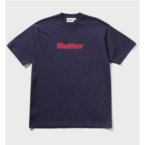 BUTTERGOODS OUTLINE LOGO TEE AZUL MARINO