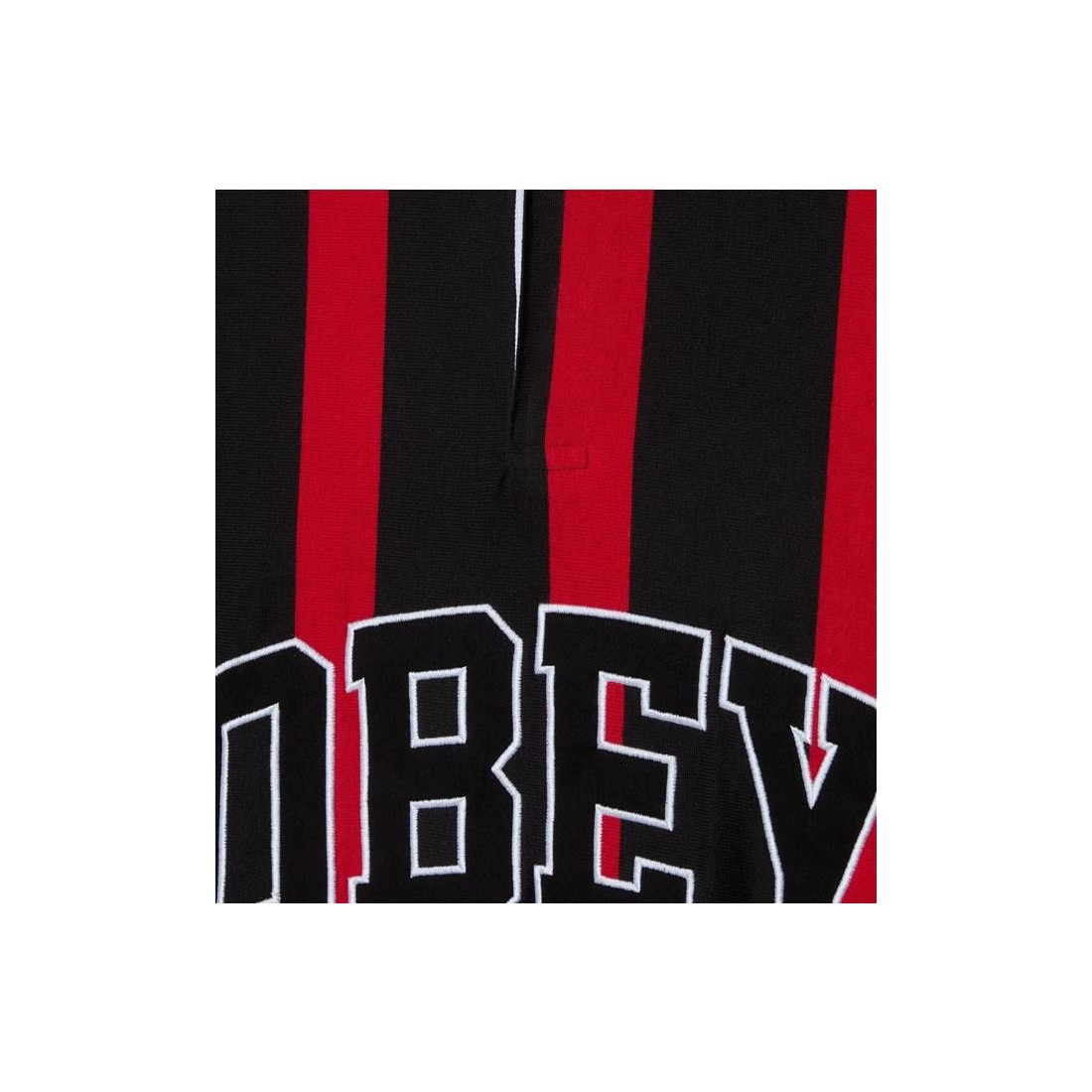 OBEY LANDON STRIPE POLO LS NEGRO