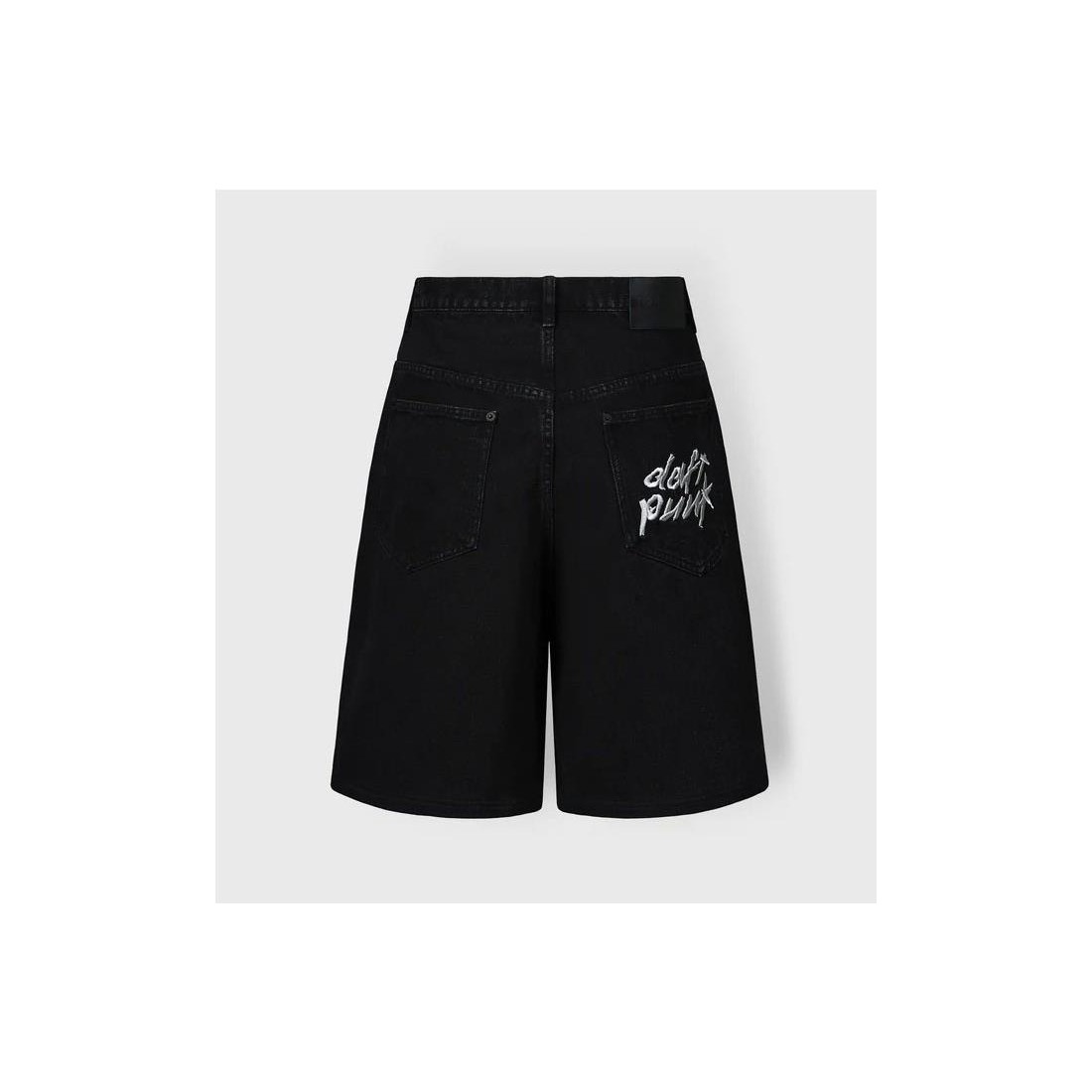 PLEASURES LUCKY STUDDED JORTS NEGRO
