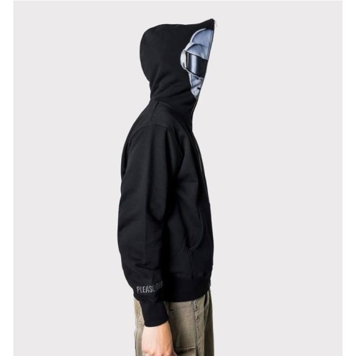 PLEASURES RAM ZIP HOODIE NEGRO