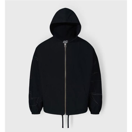 PLEASURES DIGITAL ZIP PONCHO H NEGRO