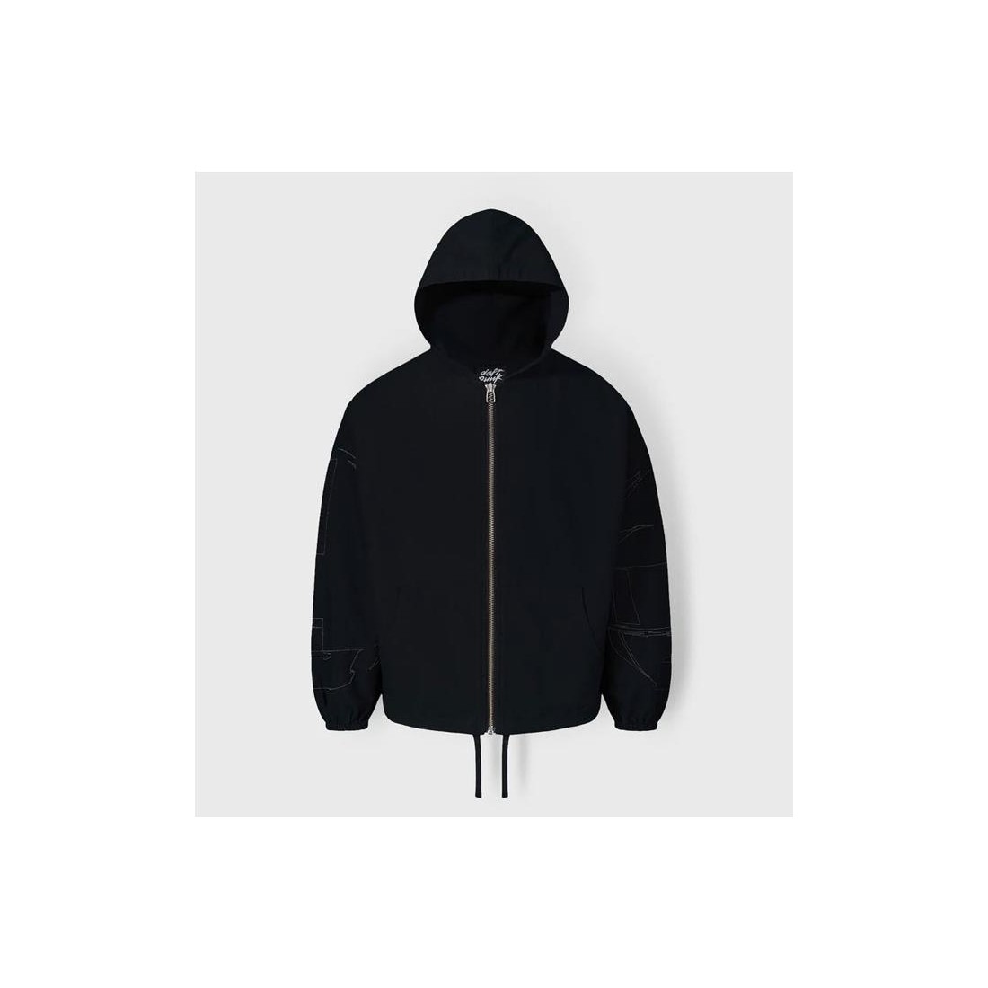 PLEASURES DIGITAL ZIP PONCHO H NEGRO