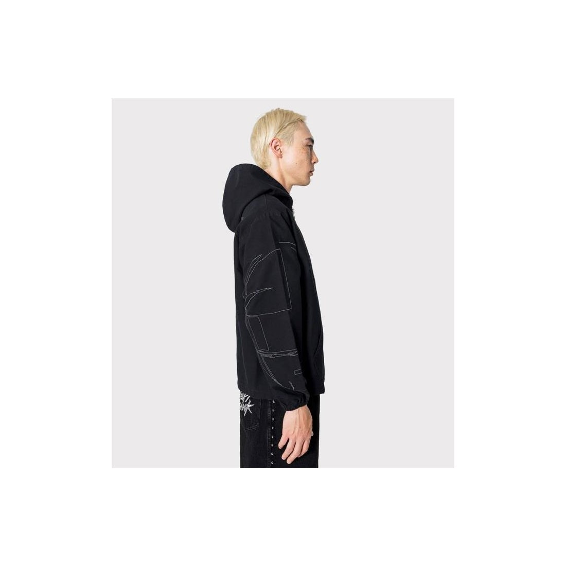 PLEASURES DIGITAL ZIP PONCHO H NEGRO
