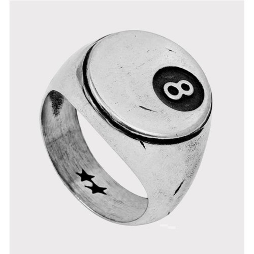 TWOJEYS 8 BALL RING PLATA