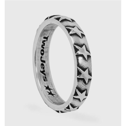 TWOJEYS STAR STUDDED RING PLATA