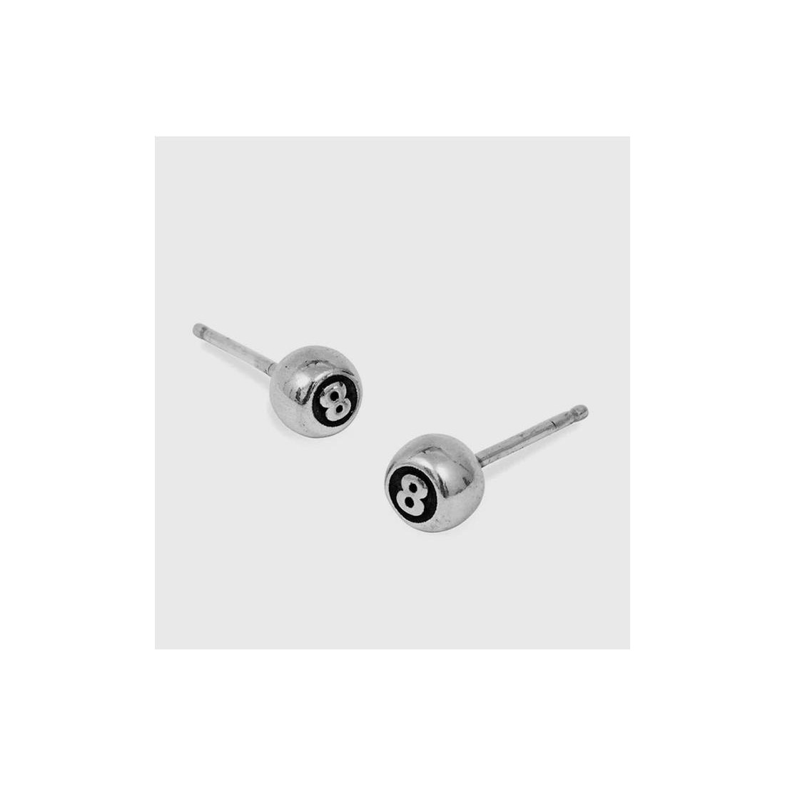 TWOJEYS 8 BALL EARRINGS PLATA
