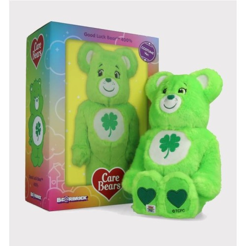 BEARBRICK CARE BEARS GOOD LUCK VERDE