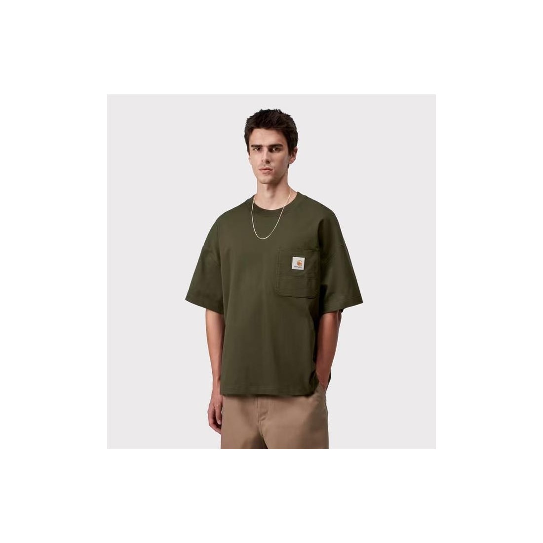 CARHARTT WIP WORK POCKET TEE VERDE OLIVA