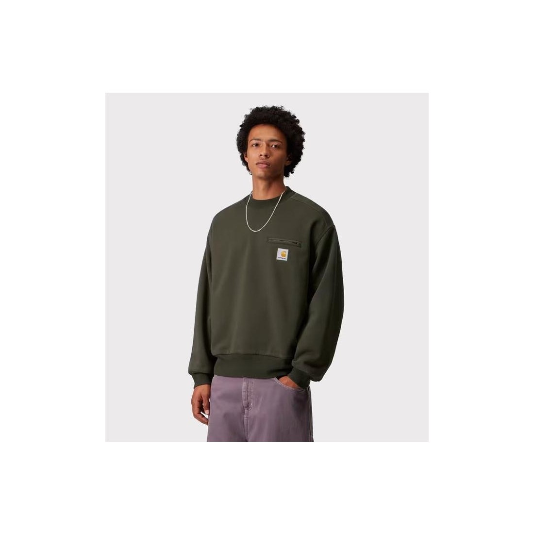 CARHARTT WIP DETROIT SWEAT VERDE OLIVA