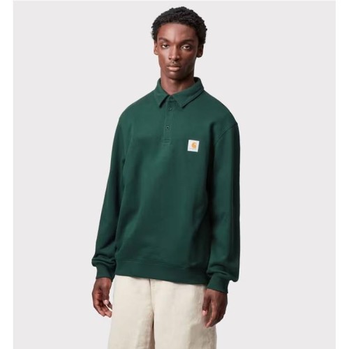 CARHARTT WIP POLO SWEAT VERDE OLIVA