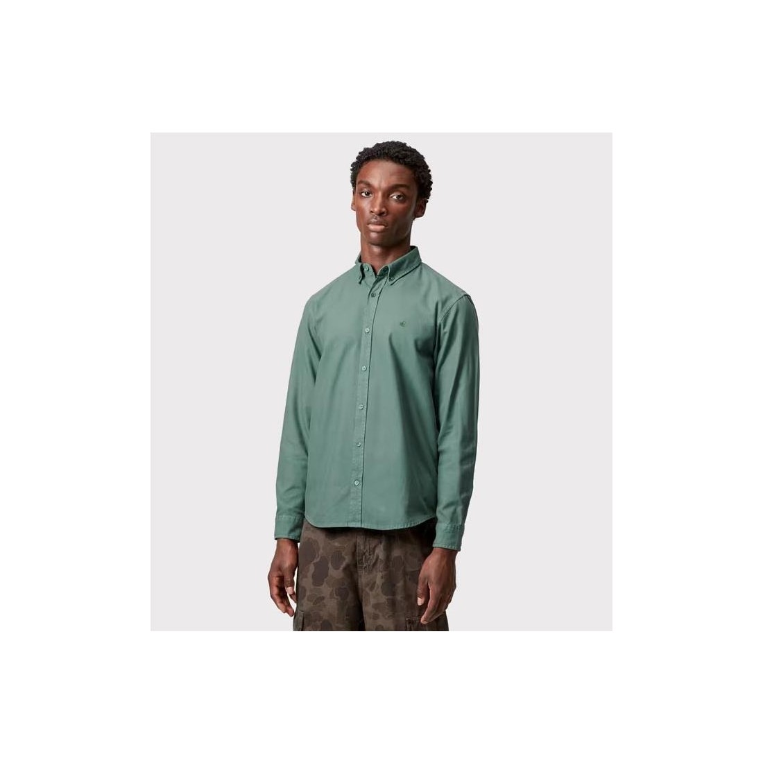 CARHARTT WIP BOLTON SHIRT LS VERDE CLARO