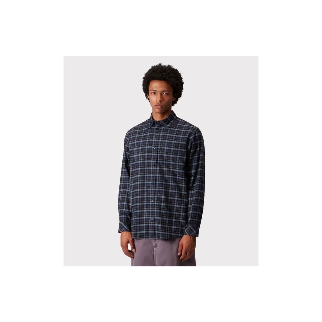 CARHARTT WIP WIDMARK LS SHIRT AZUL MARINO