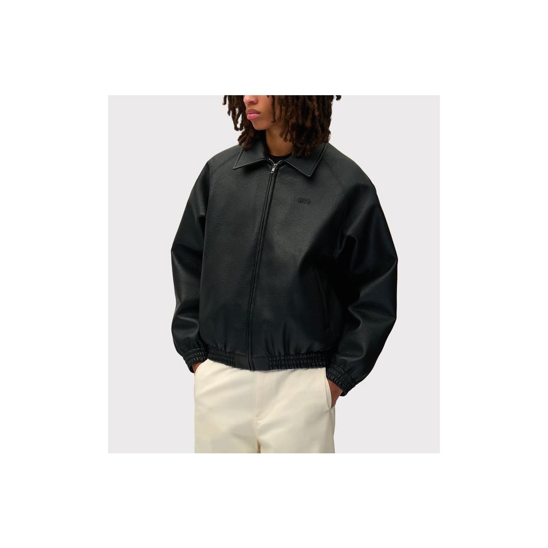 ARTE BASIC LEATHER JACKET NEGRO