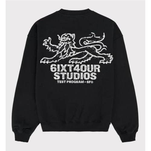 6IXT4OUR LION CREWNECK NEGRO