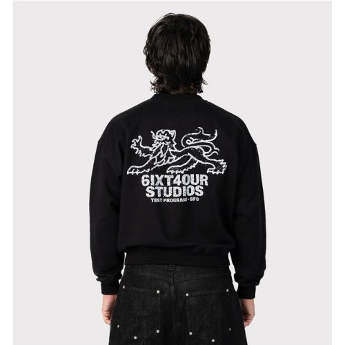 6IXT4OUR LION CREWNECK NEGRO