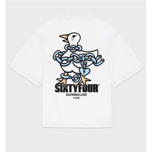 6IXT4OUR DUCKING LOVE TEE BLANCO