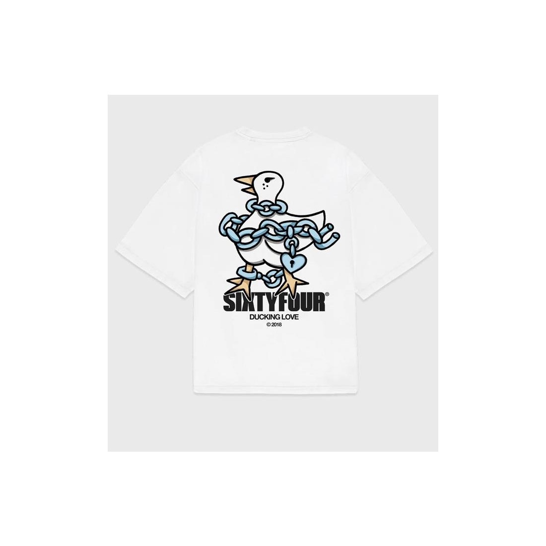 6IXT4OUR DUCKING LOVE TEE BLANCO