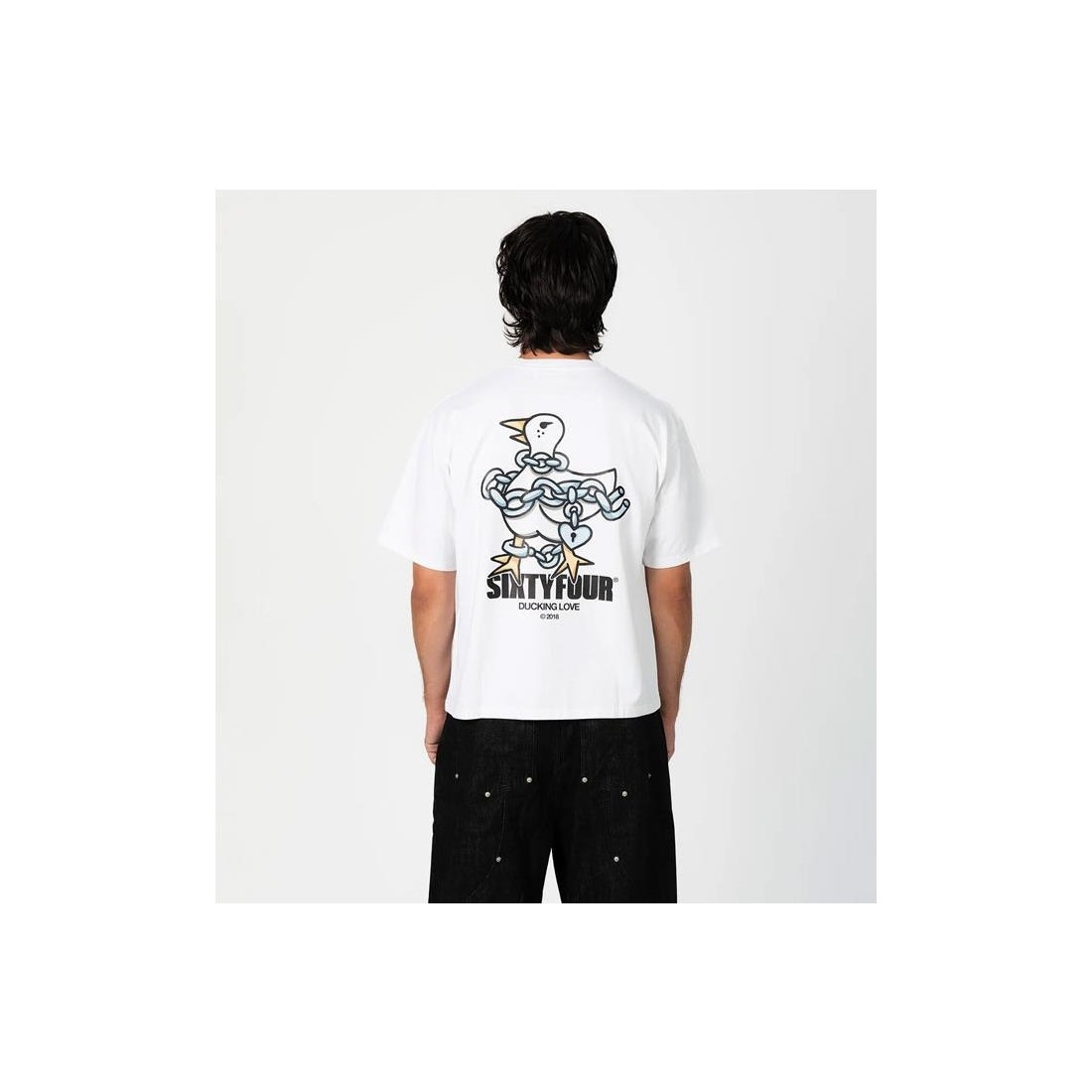 6IXT4OUR DUCKING LOVE TEE BLANCO