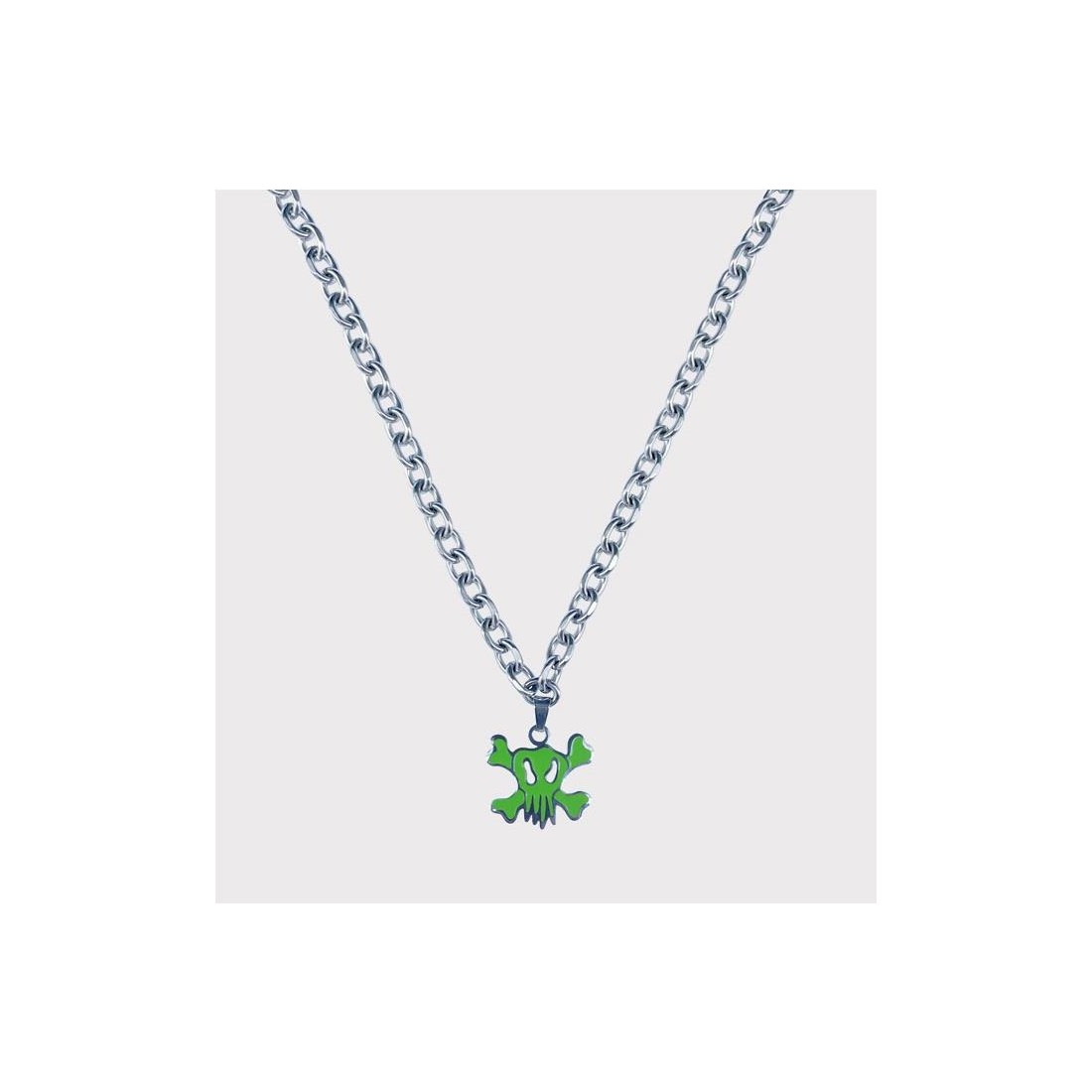 6IXT4OUR SKULL GREEN NECKLACE VERDE CLARO