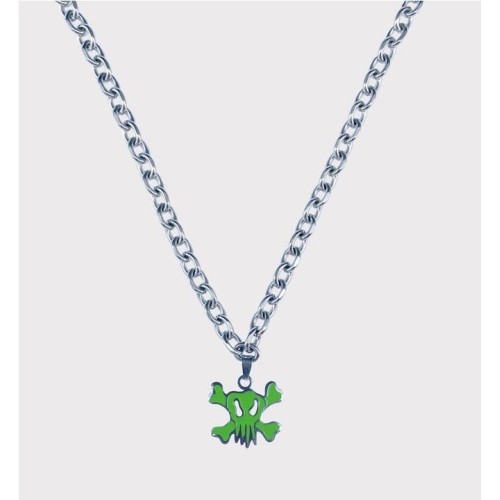 6IXT4OUR SKULL GREEN NECKLACE VERDE CLARO