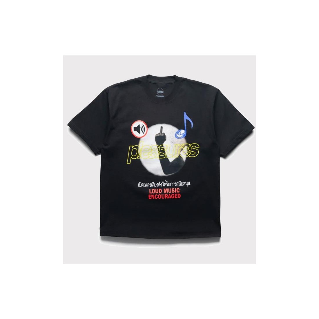 PLEASURES LOUD MUSIC TEE NEGRO