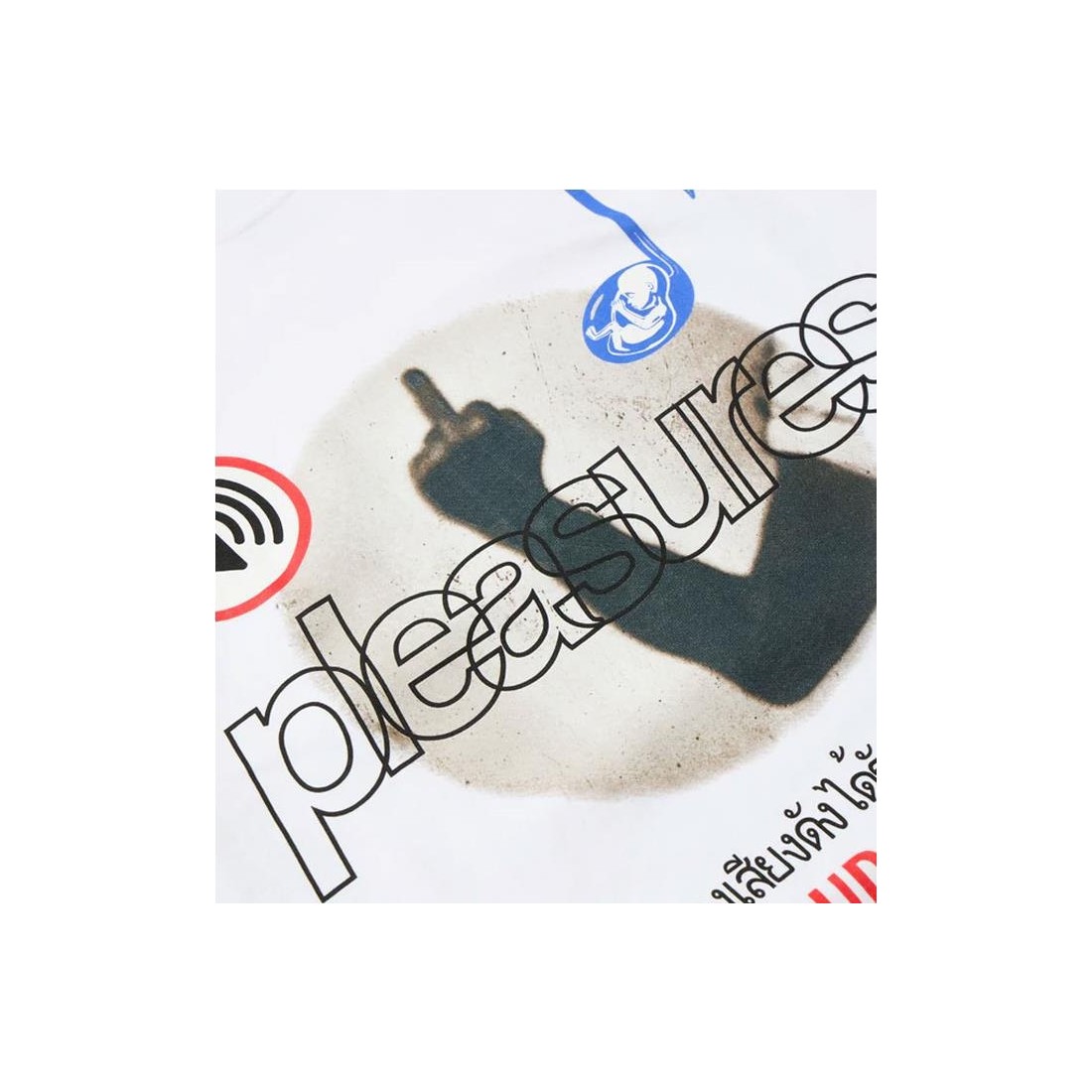 PLEASURES LOUD MUSIC TEE BLANCO