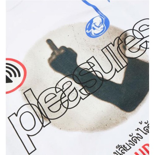PLEASURES LOUD MUSIC TEE BLANCO