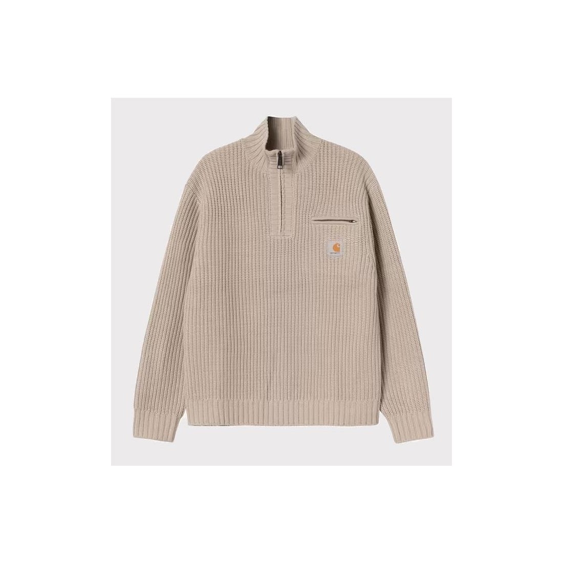 CARHARTT WIP DETROIT HALF ZIP BEIGE1